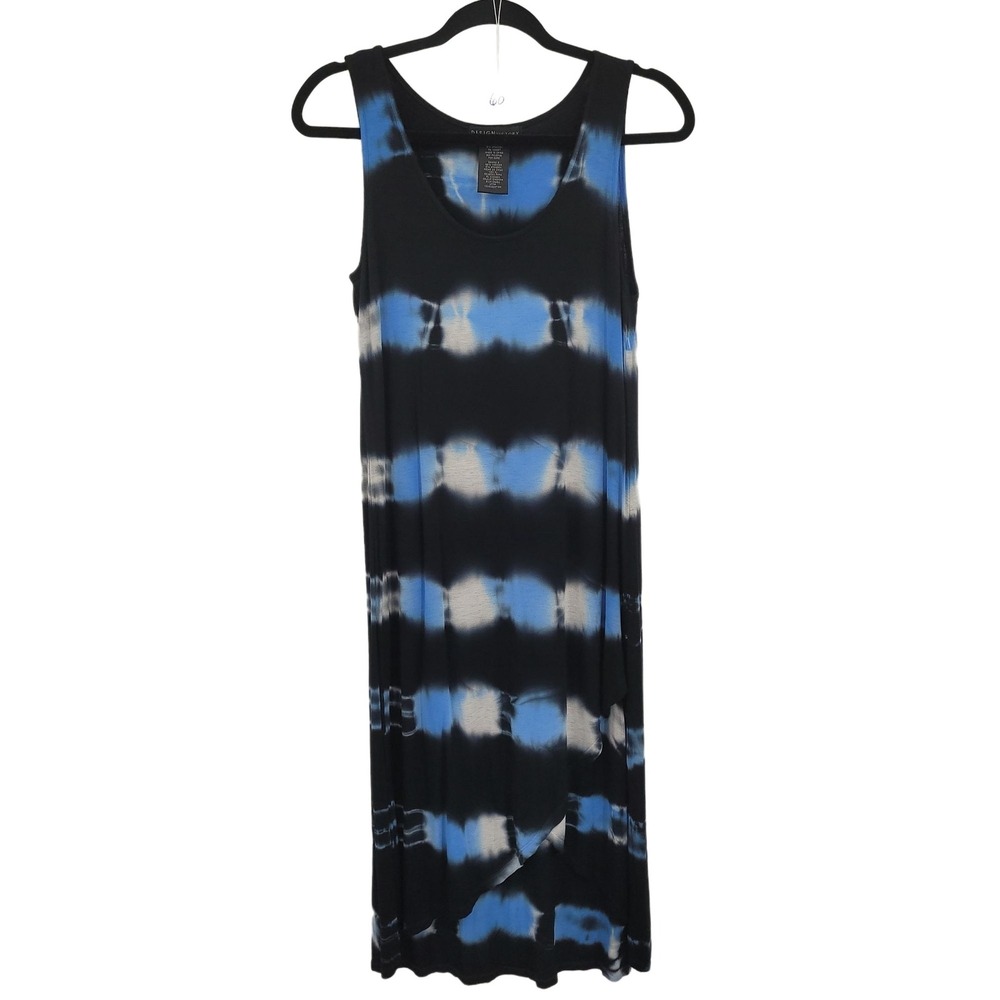 Jersey Knit Tank Midi Dress Sz S Black Beach Resort Goth Whimsigoth Comfy Casual